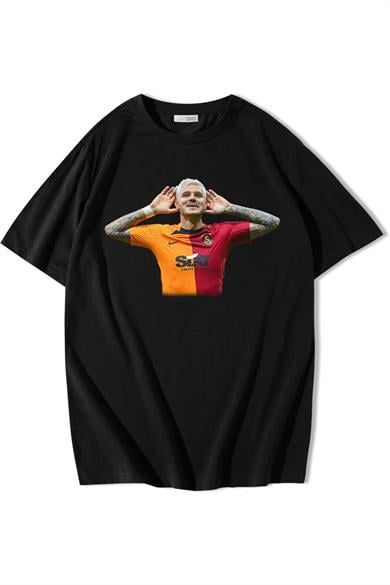 BRZ Collection Unisex Oversize Icardi Baskılı T-shirt