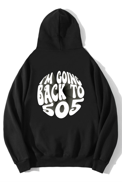 BRZ Collection Unisex Oversize Im Going Back To 505 - Arctic Monkeys Hoodie Siyah