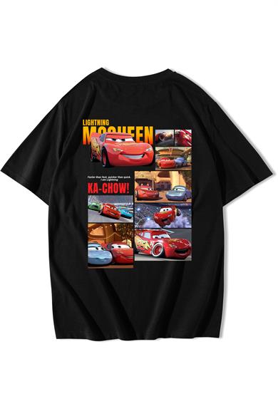 BRZ Collection Unisex Oversize Ka-Chow! Şimşek McQueen Arabalar T-shirt