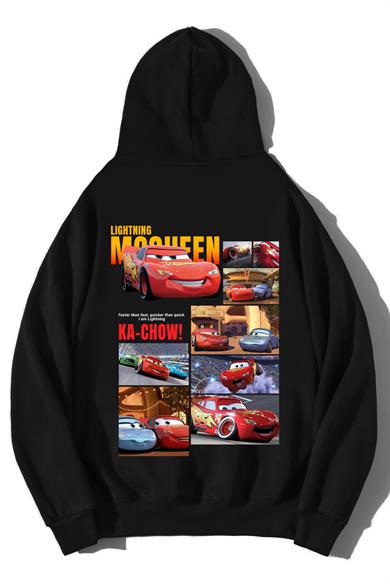 BRZ Collection Unisex Oversize Ka-Chow! Şimşek McQueen Arabalar Hoodie