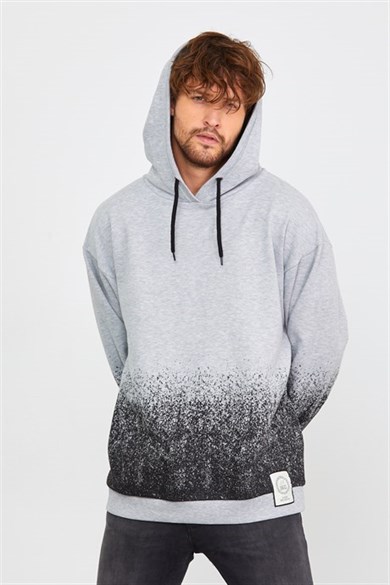 BRZ Collection Unisex Oversize Baskılı Kapüşonlu Sweatshirt