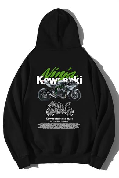 BRZ Collection Unisex Oversize Kawasaki Ninja H2R Hoodie