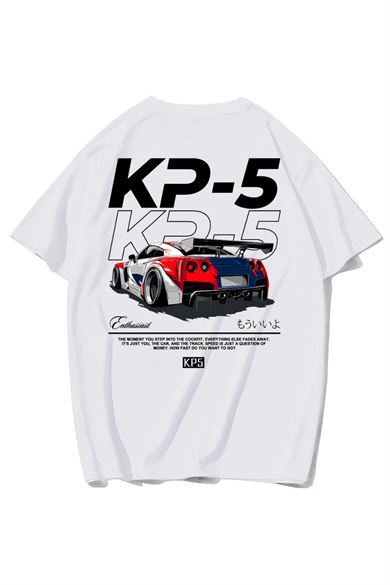 BRZ Collection Unisex Oversize KP-5 T-shirt (BEYAZ)