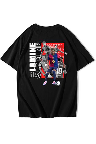 BRZ Collection Unisex Oversize Lamine Yamal T-shirt Siyah