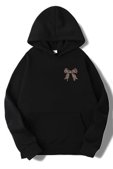 BRZ Collection Unisex Oversize Leopar Kurdele Desenli Hoodie