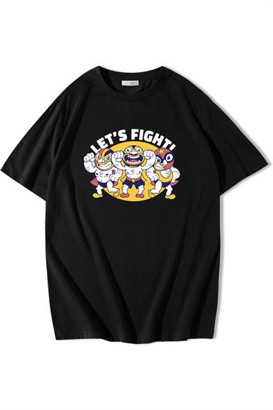 BRZ Collection Unisex Oversize Lets Fight T-shirt