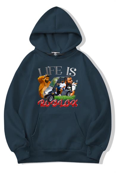 BRZ Collection Unisex Oversize Life is Roblox Hoodie