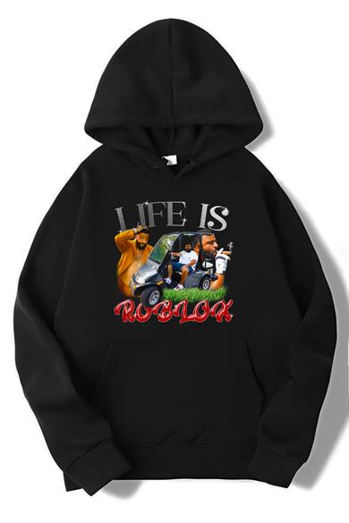 BRZ Collection Unisex Oversize Life is Roblox Hoodie