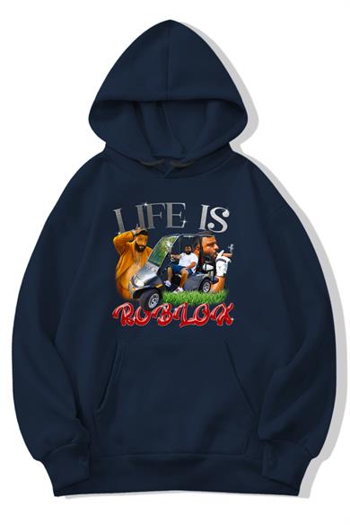 BRZ Collection Unisex Oversize Life is Roblox Hoodie