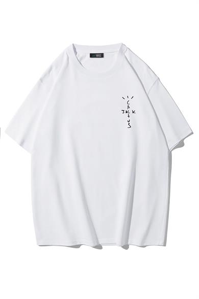 BRZ Collection Unisex Oversize Look Mom I Can Fly Travis Scott Astroworld T-shirt Beyaz