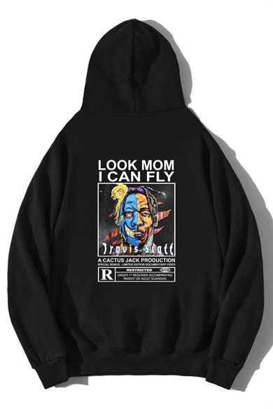 BRZ Collection Unisex Oversize Look Mom I Can Fly Travis Scott Cactus Jack Hoodie