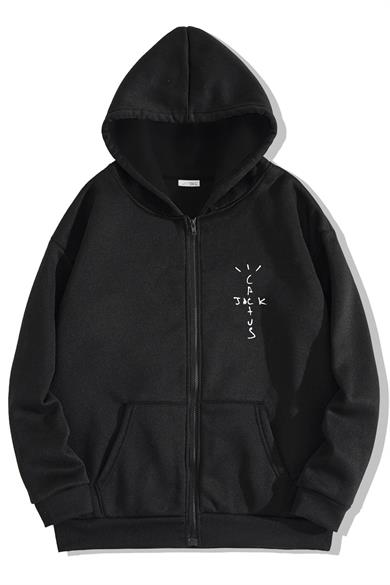 BRZ Collection Unisex Oversize Travis Scott Cactus Jack Fermuarlı Hoodie