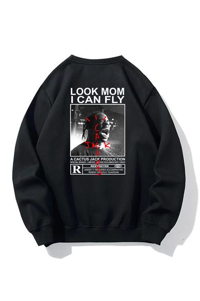 BRZ Collection Unisex Oversize Look Mom I Can Fly Sweatshirt