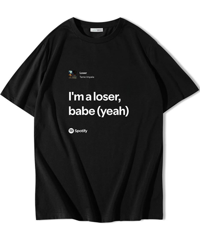 BRZ Collection Unisex Oversize Loser - Tame Impala T-shirt Siyah
