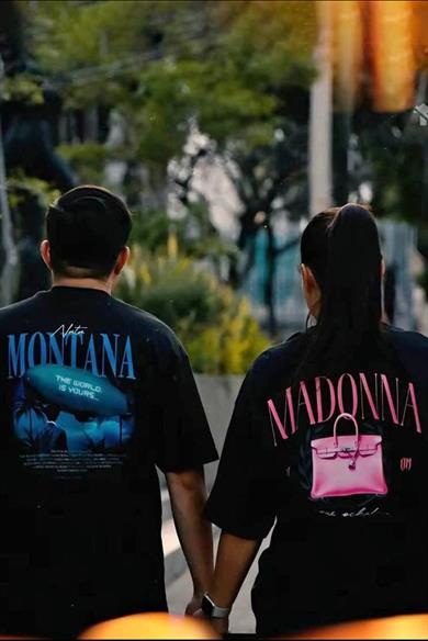 BRZ Collection Unisex Oversize Nata Montana and Madonna Best Friend T-shirt