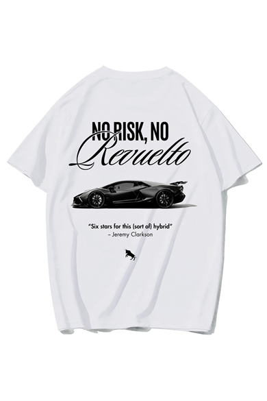 BRZ Collection Unisex Oversize No Risk No Revelto T-shirt (BEYAZ)