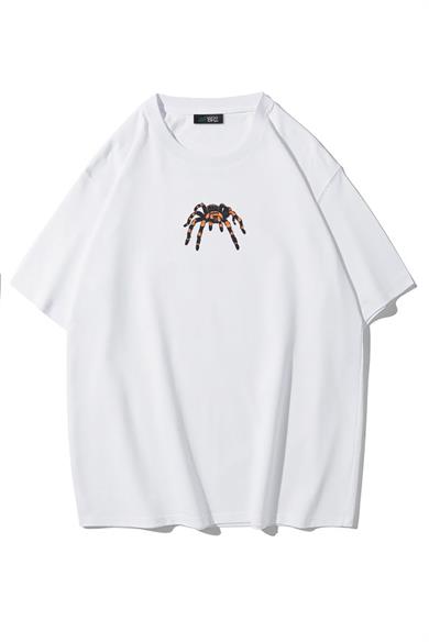 BRZ Collection Unisex Oversize Ön ve Arka Baskılı Goliath Spider T-shirt