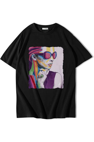 BRZ COLLECTION Unisex Oversize Polygonal-face T-shirt