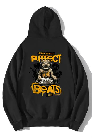 BRZ Collection Unisex Oversize Purrfect Beats Hoodie
