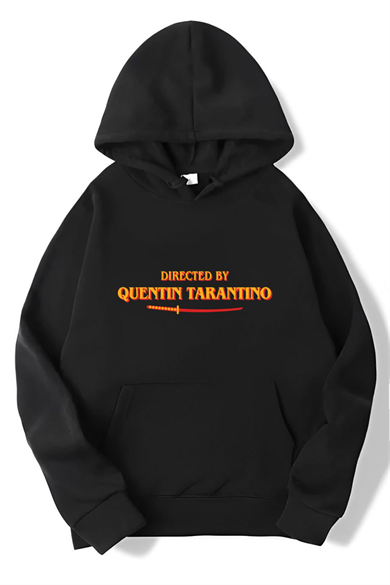 BRZ Collection Unisex Oversize Quentin Tarantino Hoodie Siyah