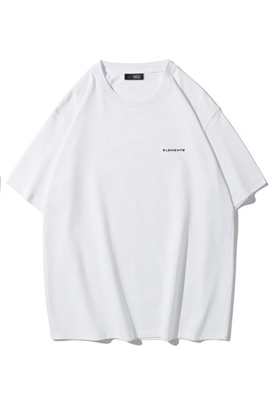BRZ Collection Unisex Oversize Aztek Mirası T-shirt BEYAZ