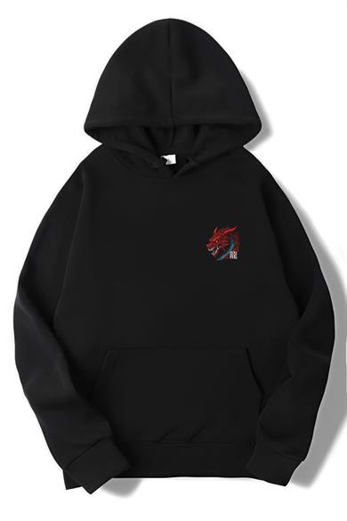 BRZ Collection Unisex Oversize Red Dragon Hoodie