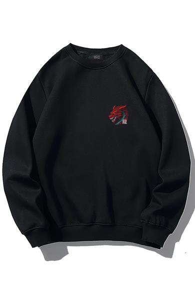 BRZ Collection Unisex Oversize Red Dragon Sweatshirt