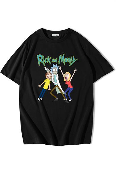 BRZ Collection Unisex Oversize Rick and Morty T-shirt