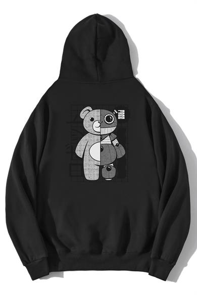 BRZ Collection Unisex Oversize Robot Bear Sweatshirt Hoodie