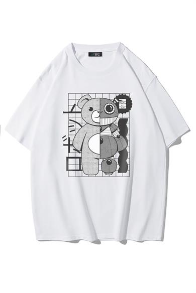 BRZ Collection Unisex Oversize Robot Bear T-shirt