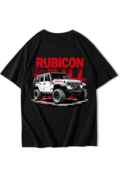 BRZ Collection Unisex Oversize Rubicon T-shirt Siyah