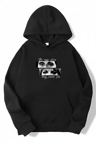 BRZ Collection Unisex Oversize Scarface Hoodie Siyah