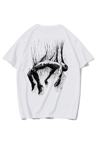BRZ Collection Unisex Oversize Sessiz Düşüş T-shirt BEYAZ