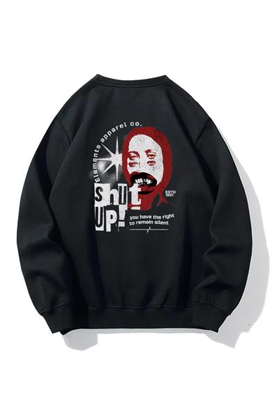 BRZ Collection Unisex Oversize Shut Up Sweatshirt