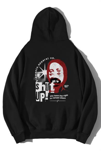 BRZ Collection Unisex Oversize Shut Up Hoodie