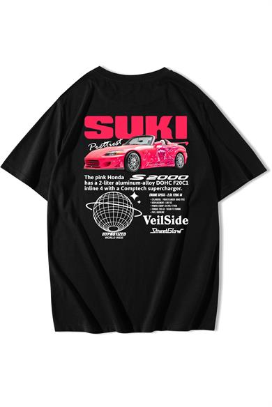 BRZ Collection Unisex Oversize (Siyah) Fast and Furious Suki T-shirt (Siyah)