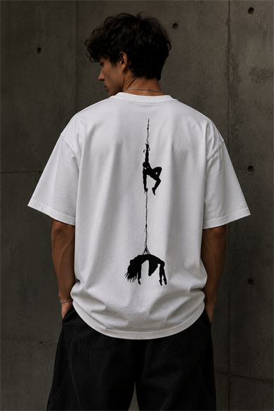 BRZ Collection Unisex Oversize Spider-Man Final Catch T-shirt BEYAZ