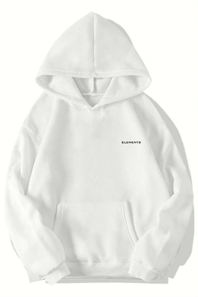 BRZ Collection Unisex Oversize Lilo & Stitch Angel Hoodie (BEYAZ)