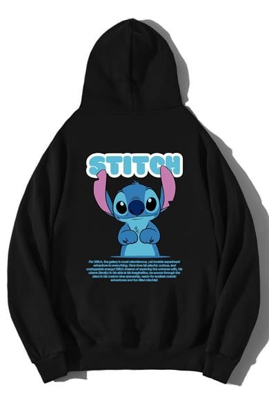 BRZ Collection Unisex Oversize Stitch Hoodie Siyah