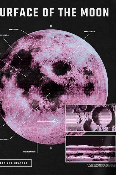 BRZ Collection Unisex Oversize Surface On The Moon T-shirt