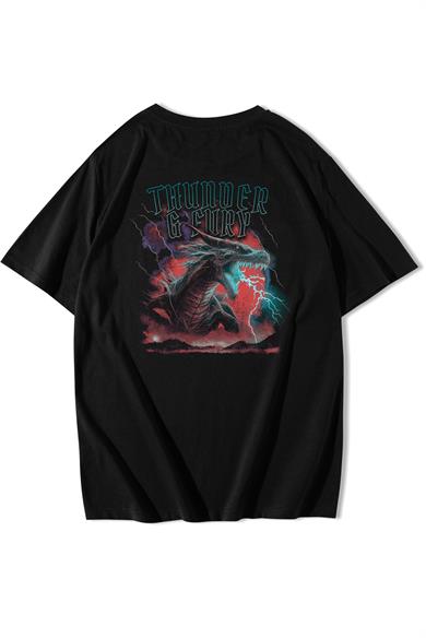 BRZ Collection Unisex Oversize Thunder and Dragon T-shirt