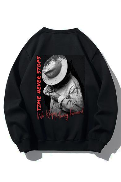 BRZ Collection Unisex Oversize Time Never Stops Sweatshirt