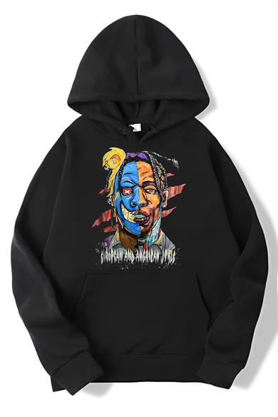 BRZ Collection Unisex Oversize Two-Face Joker ve Travis Scott Hoodie