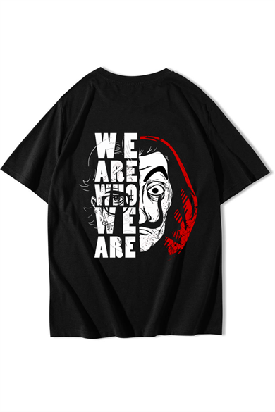 BRZ Collection Unisex Oversize We Are Who We Are T-shirt Siyah