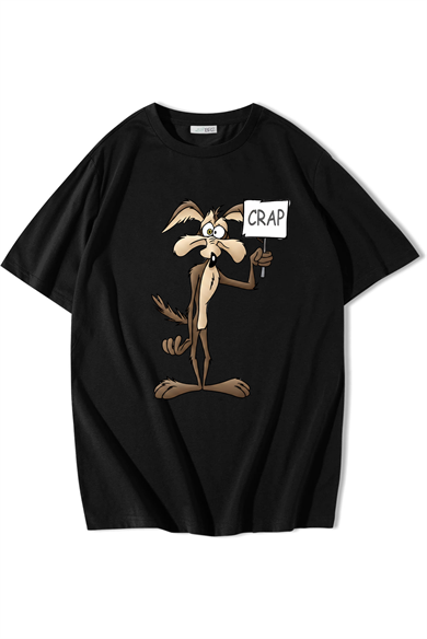 BRZ Collection Unisex Oversize Wile Crap T-shirt Siyah