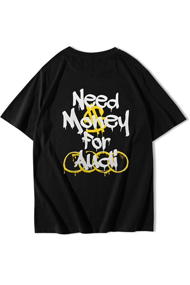 BRZ Collection Unisex Oversize (Yellow-White) Need Money For Audi T-shirt 