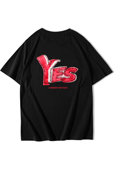 BRZ Collection Unisex Oversize YES Summer Method T-shirt Siyah