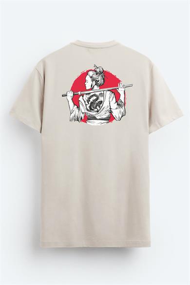 BRZ Collection Unisex Samurai Girl Regular Fit T-shirt