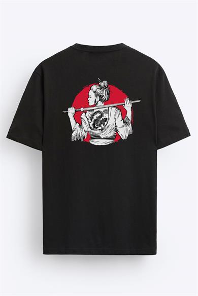 BRZ Collection Unisex Samurai Girl Regular Fit T-shirt