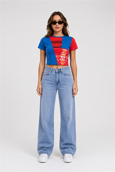 BRZ Collection Van One Classic Cars Crop Kadın T-shirt